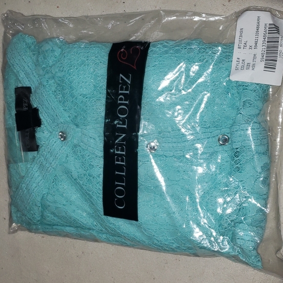 NWT Colleen Lopez lace bathing suit cover or tunic (comes with cami) - Picture 2 of 9